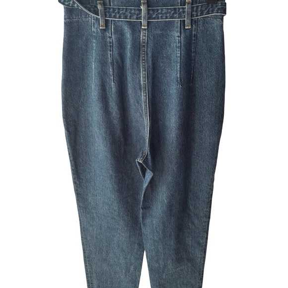 Abercrombie & Fitch Blue Straight Leg Jeans Mom Jean Paperbag - Picture 5 of 6